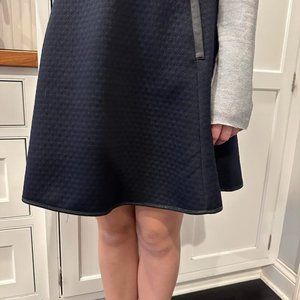 Madewell skirt navy blue with black trim